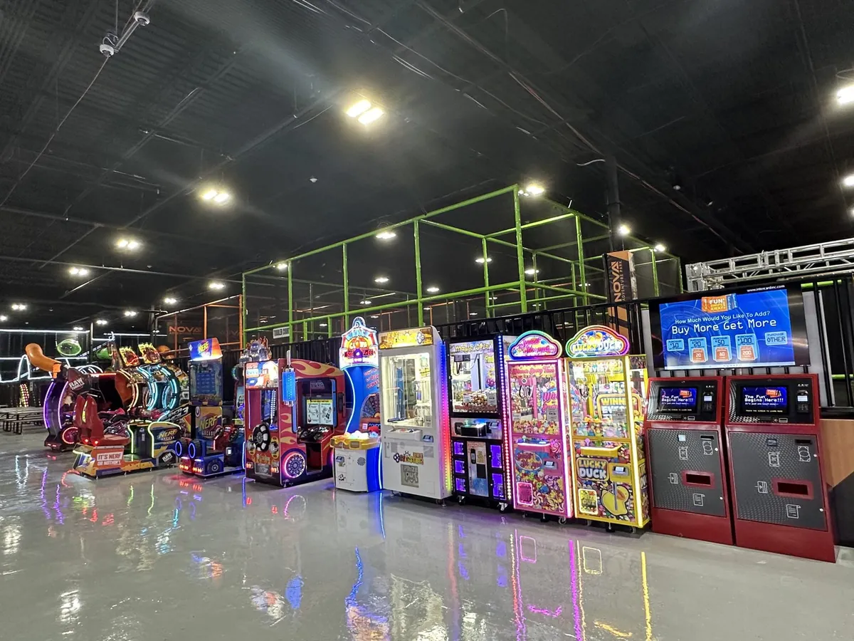 Arcade games at Nova Adventure Park