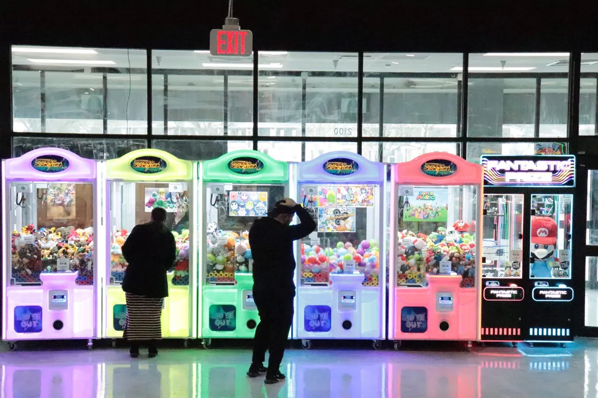 Prize claw machines at Nova Adventure Park